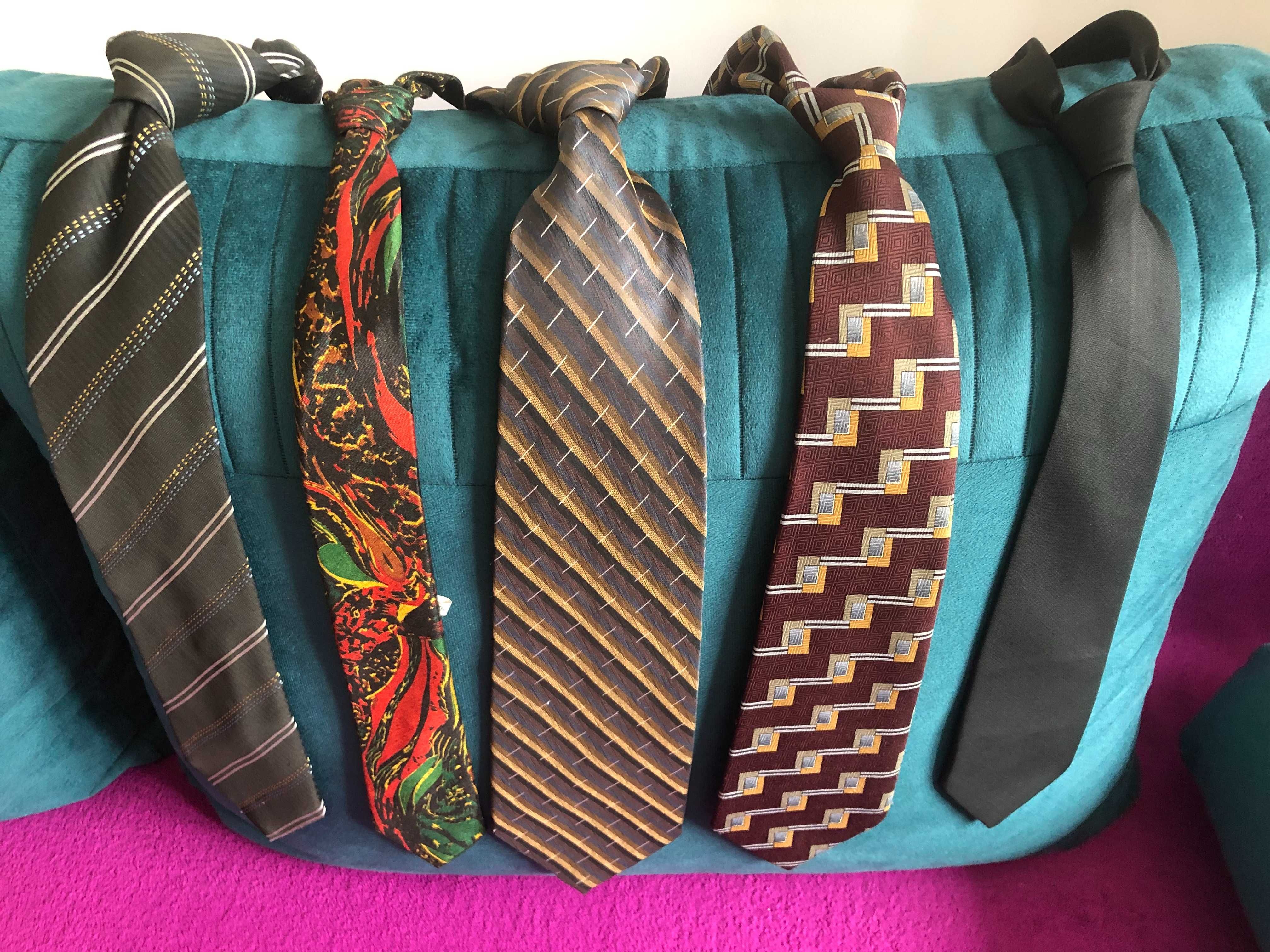 Krawaty męskie, jak nowe, różne wzory i kolory (10 szt.) - okazja!