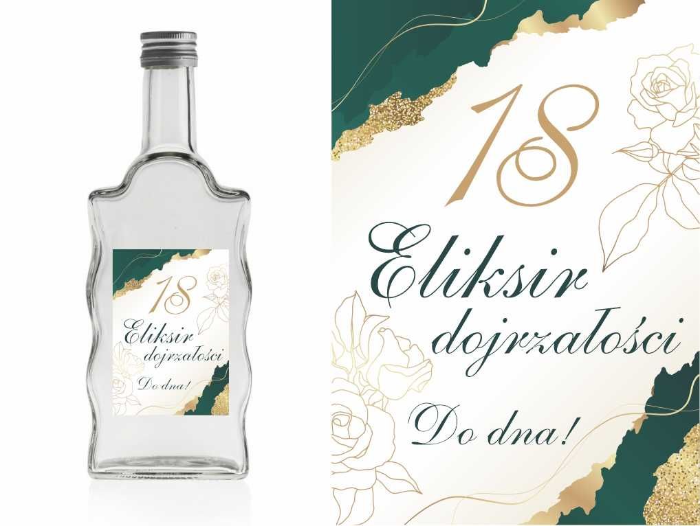 Etykiety Naklejki na butelki wódkę alkohol 18 urodziny 10 sztuk