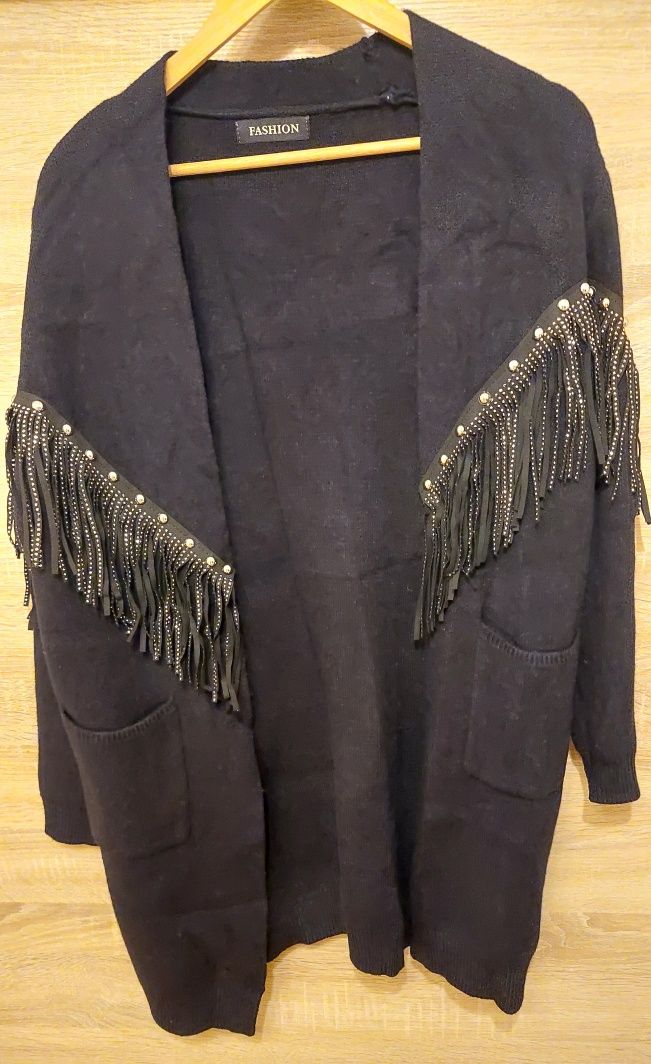 Kardigan czarny Fashion roz. Uniwersalny