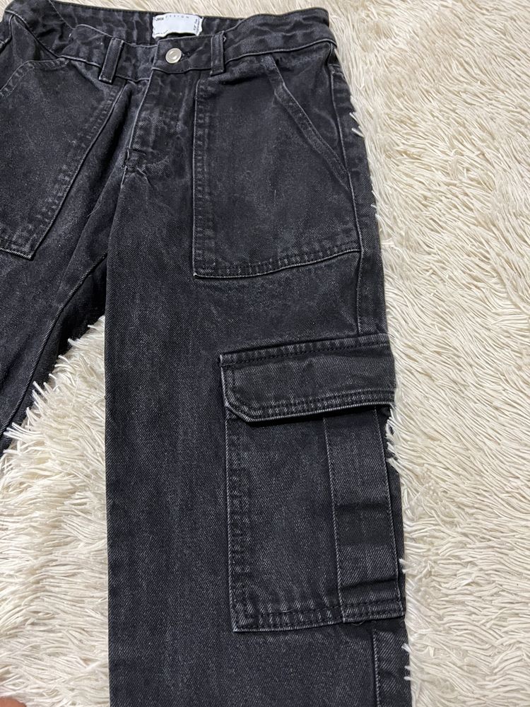 Штани asos design карго джинси на підлітка, cargo denim