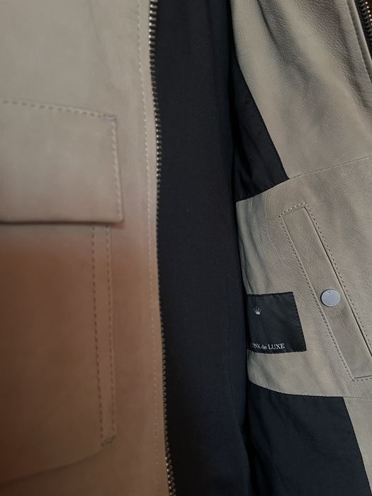 Нова шкіряна куртка JUNK DE LUXE suede жакет світло-сірий