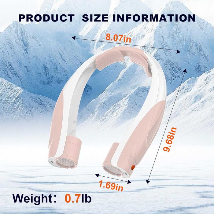 Wentylator na szyję, kark przenośny wentylator 6000 mAh USB-C, cichy