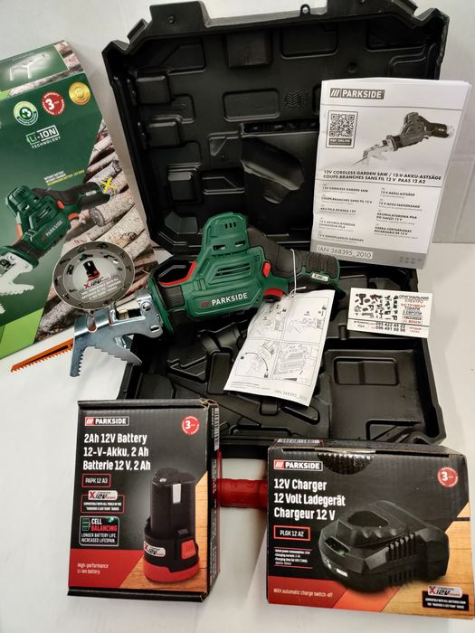 Аккумуляторна сабельна пила сГерман Parkside PAAS 12/сучкорез/веткорез