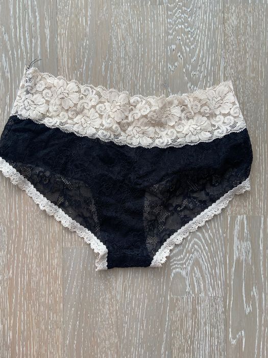 Kappahl majtki koronkowe czarne z cyrkoniami xs s