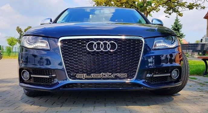 Znaczek Emblemat QUATTRO Stal nierdzewna 100% AUDI Logo Napis