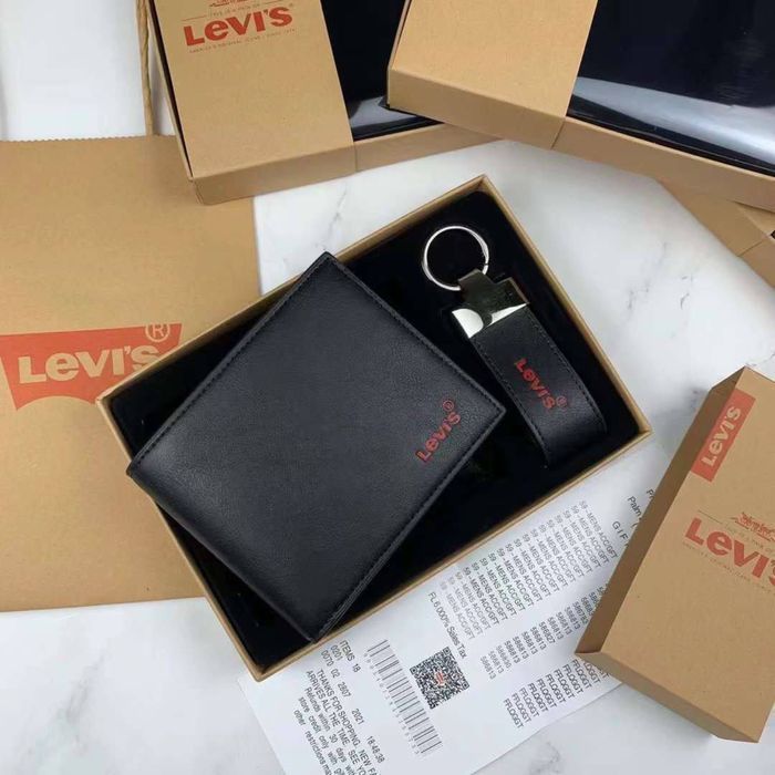 Мужской кошелек Levis купить черный коричневый гаманець левайс