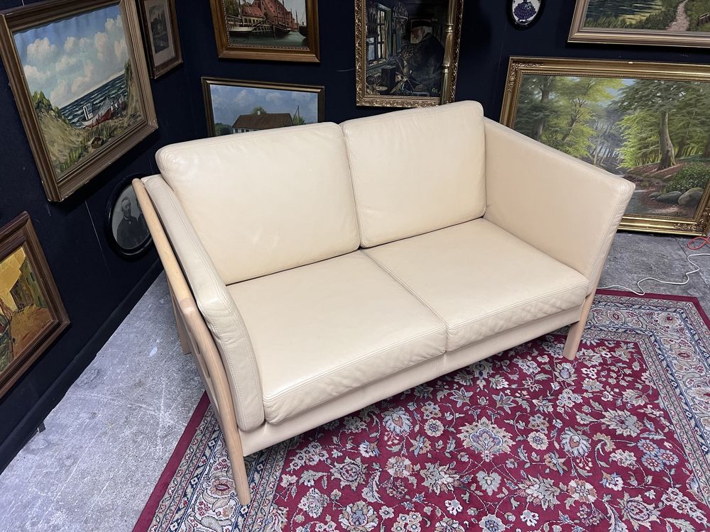 Sofa dwuosobowa skóra naturalna