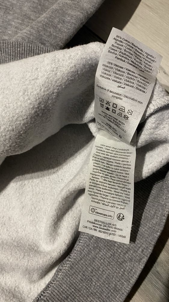 Bluza Jack&Jones S damska szara bawełna/wiskoza kaptur, kieszenie