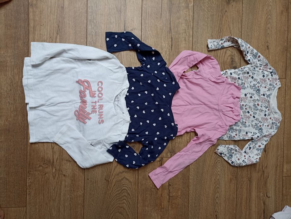 Zestaw bluzek z długim  rękawem 98