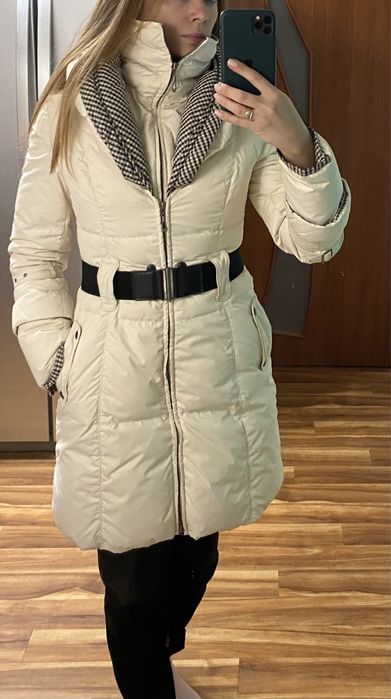 Пуховик с жилеткой и поясом