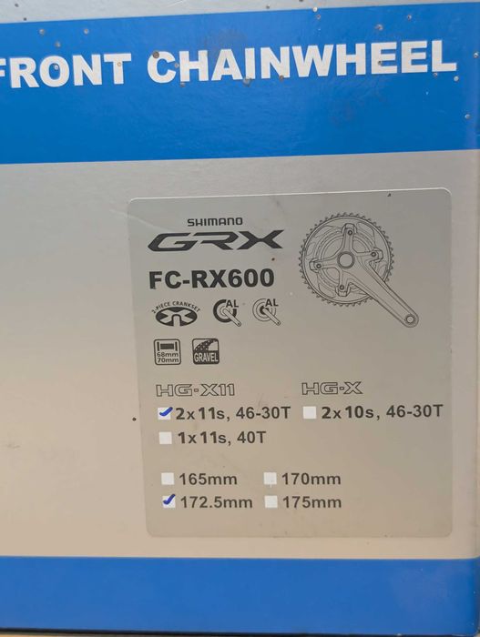 Korba SHIMANO GRX fc-rx600 46/30t