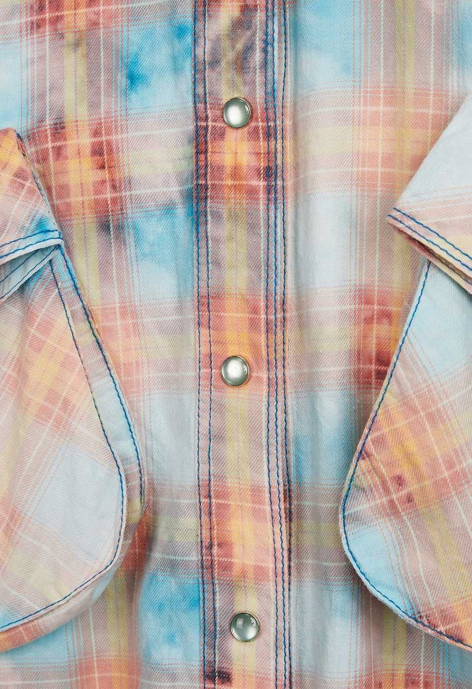 Сорочка Open YY Faded Check Pocket Shirt Blue