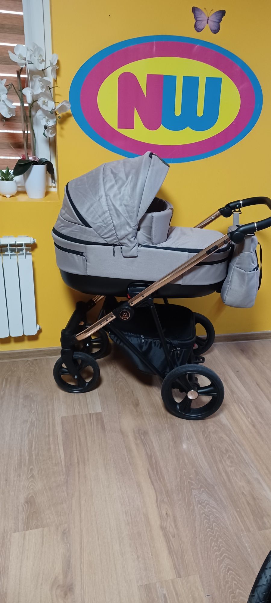 Śliczny elegancki wózek zestaw 2w1 w KOMISIE NW
