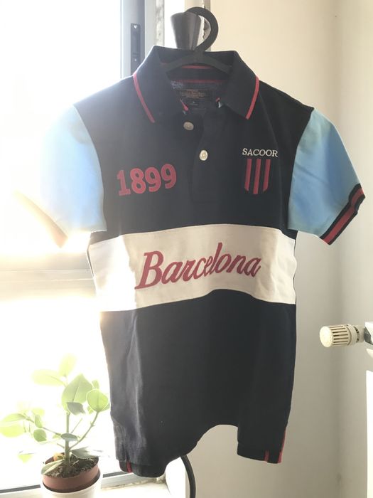 Polo Sacoor Novo 8 anos - Azul e Branco