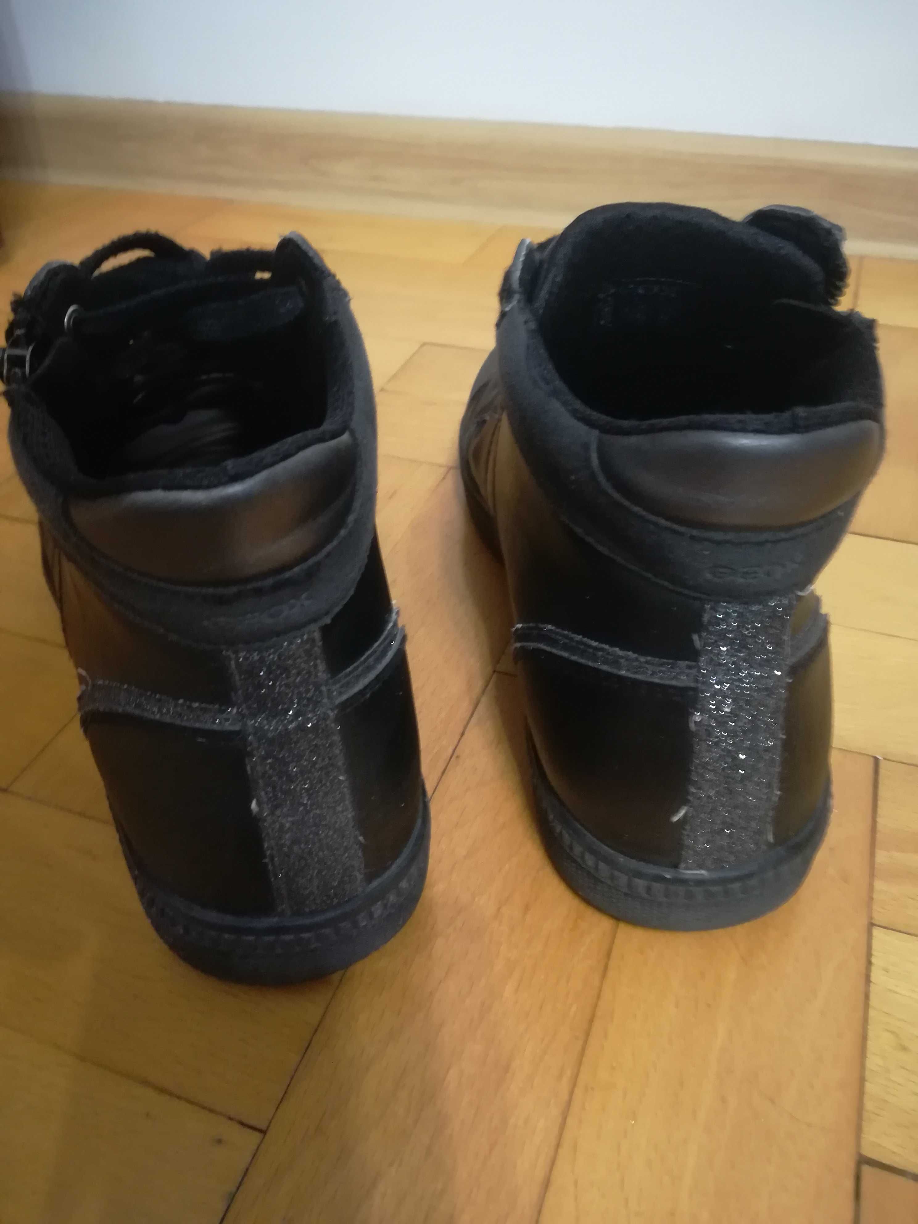 Geox Sneakersy czarne botki