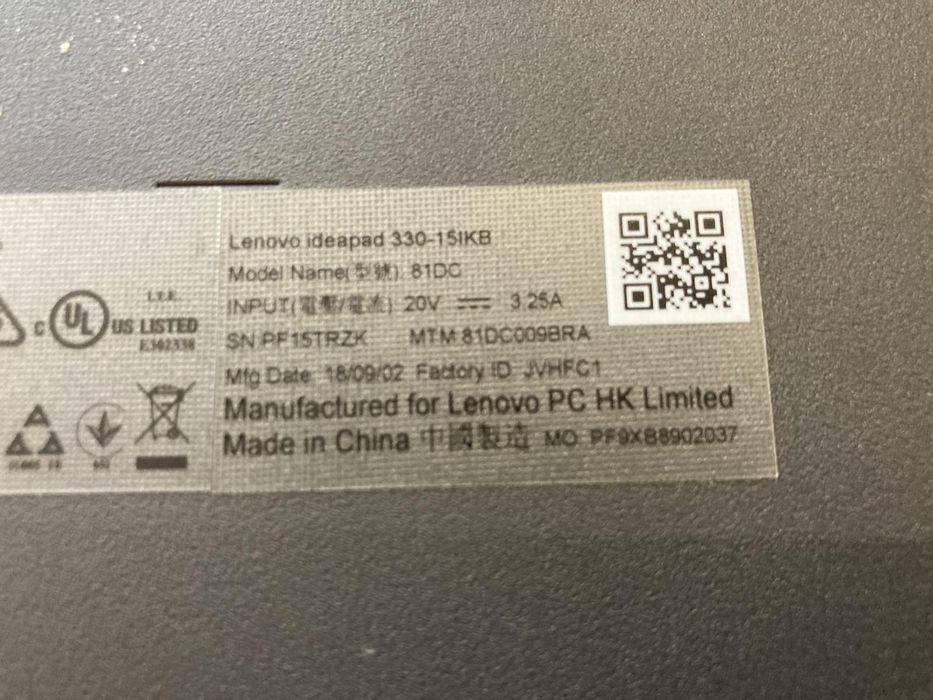 Lenovo Ideapad 330-15IKB NVIDIA 12 RAM, 120 SSD