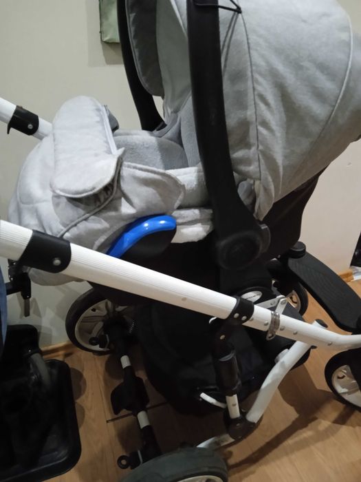 Fotelik +gratis adaptery do wózka, śpiworek do wózka z polarem