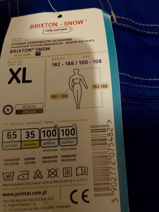 Robocze ogrodniczki ocieplane nowe