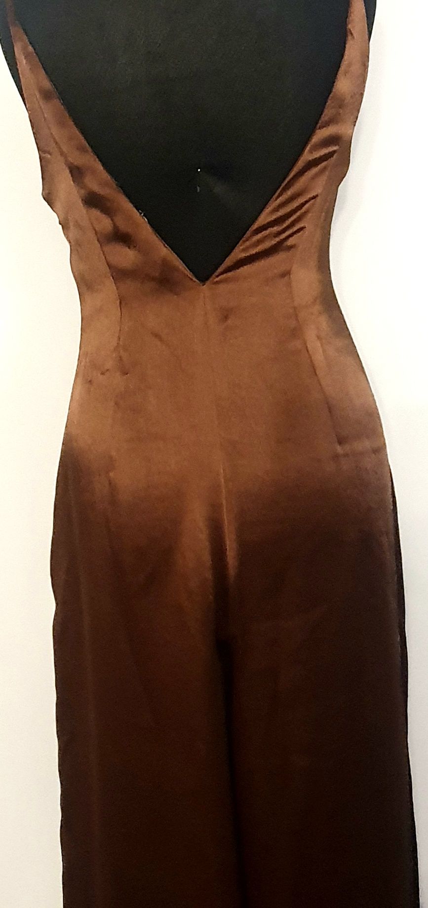 OKAZJA Top shop piękny satynowy kombinezon wieczorowy set s 36 m 38