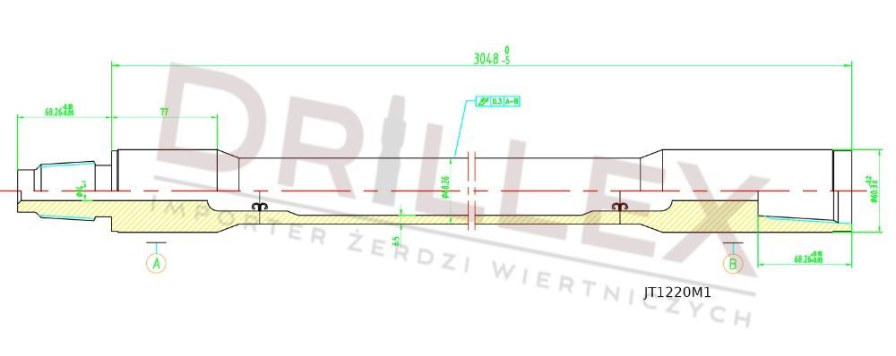 żerdzie wiertnicze Ditch Witch JT1220M1 3m - 828 zł netto