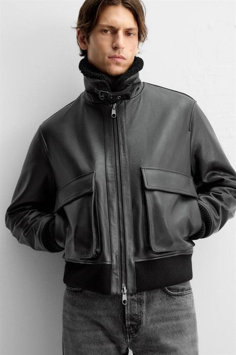 Skórzana kurtka. 100% skóra. Rozmiar L. Zara.