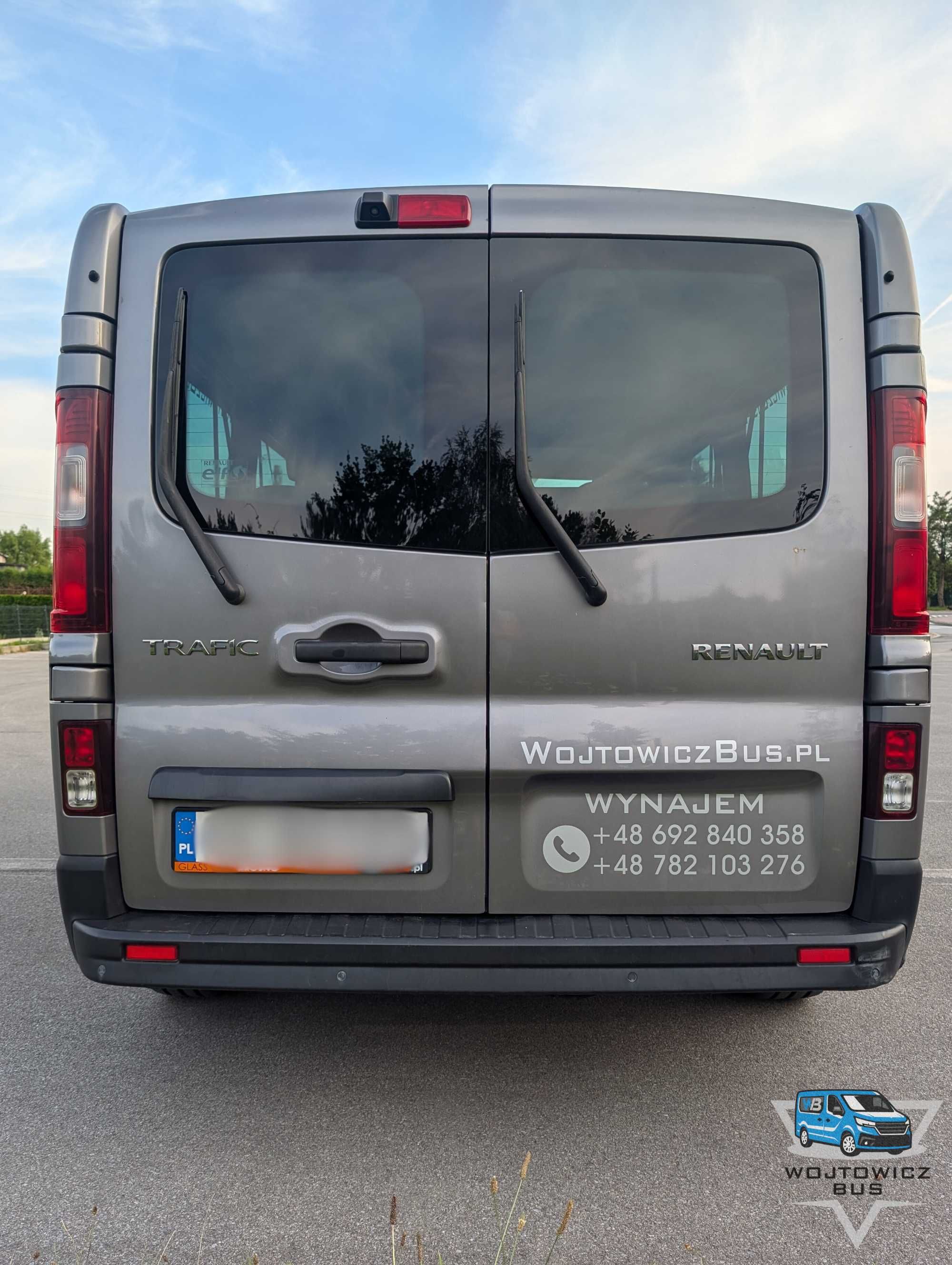 Wynajem busów 9-osób Renault Trafic long(II i III gen.) z/bez kierowcy