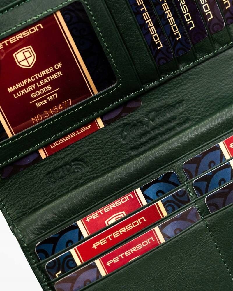 elegancki portfel damski na magnes - peterson