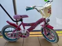 Rowerek Minnie różowy boczne kółka 14 cali