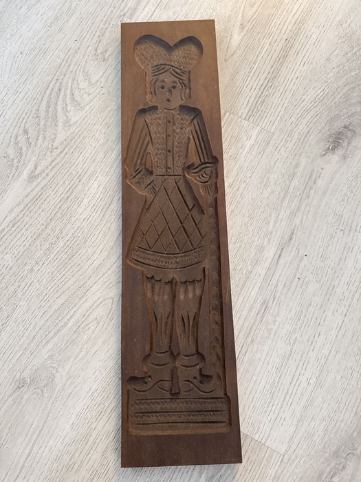 Stara jak nowa forma snycerska do piernikow drewniana rzezbiona