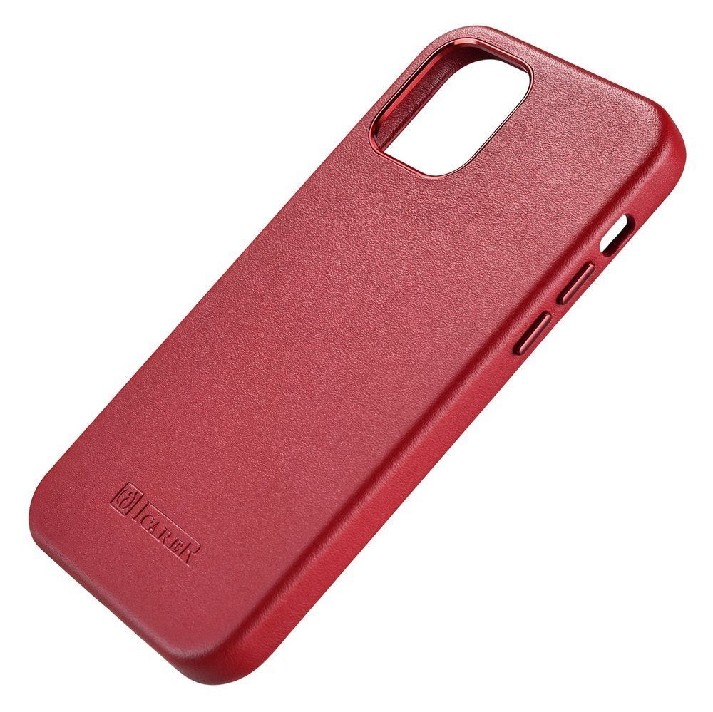 Etui Leather Do Iphone 12 / 12 Pro Czerwony (Kompatybilne Z Magsafe)