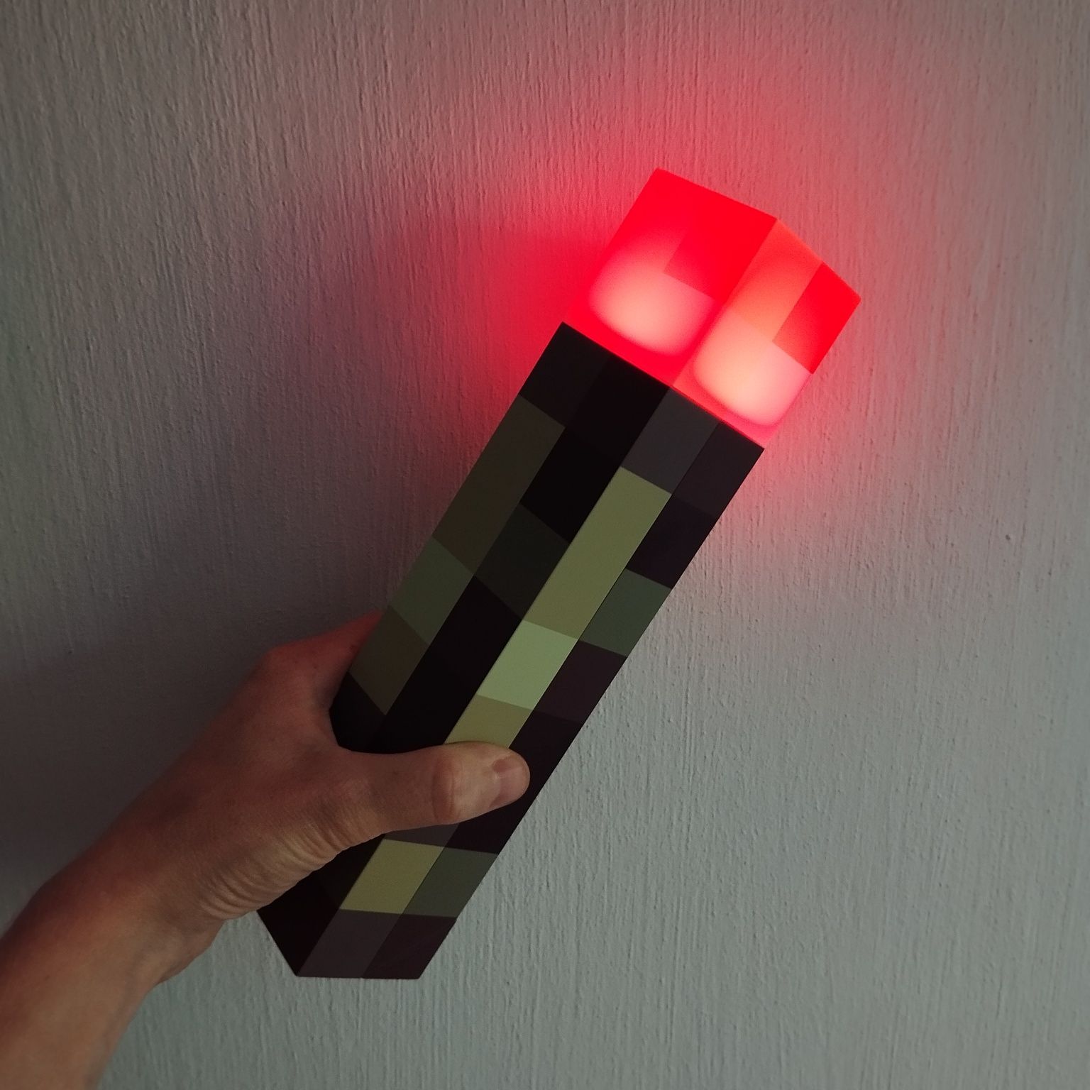 Факел ночник Майнкрафт 28см Minecraft аккумулятор 4 режима