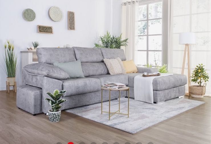 Sofá de Luxo com Chaise Longe