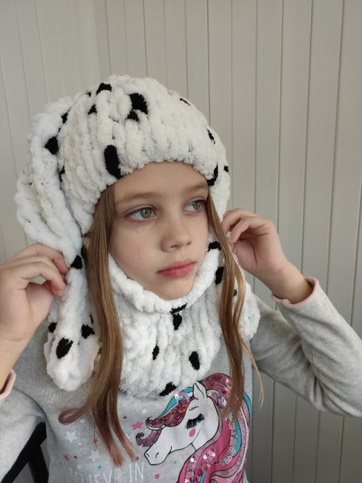 Балаклава плюшева з вушками дитяча /доросла