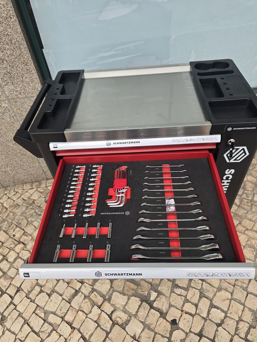 Carrinho de ferramentas 6 gavetas 4 completas novo