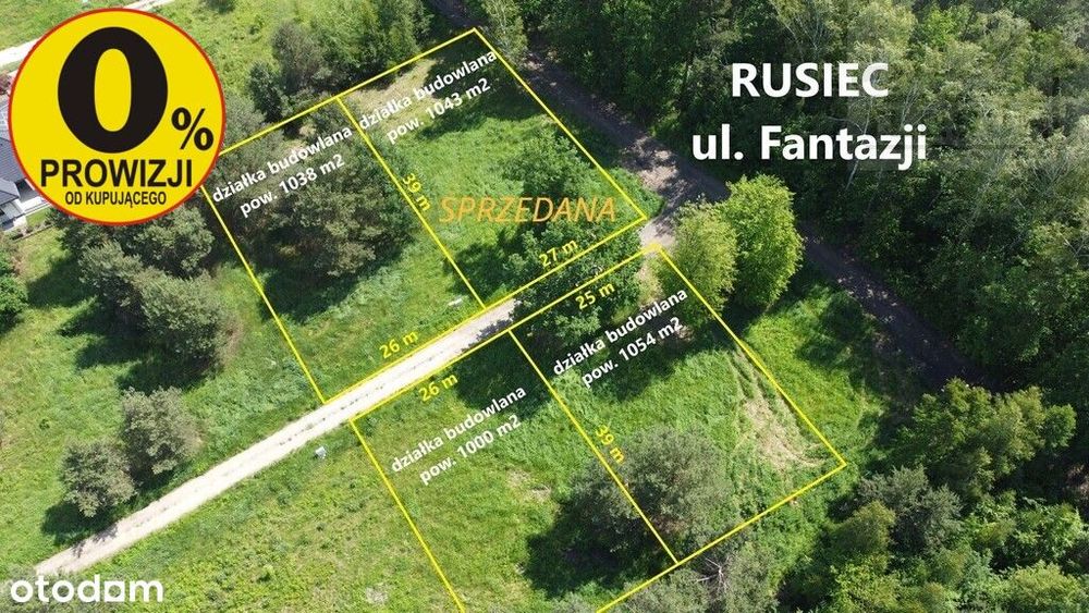 Piękne działki w Ruścu przy lesie