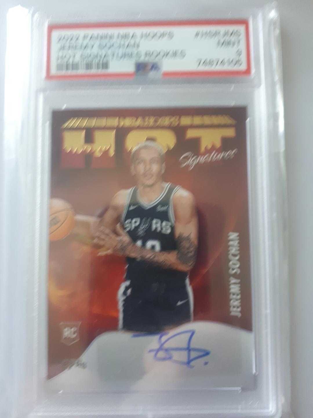 Jeremy Sochan - Autograf karta NBA - PSA 9