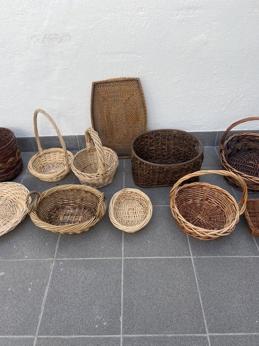 Conjunto de cestaria de verga