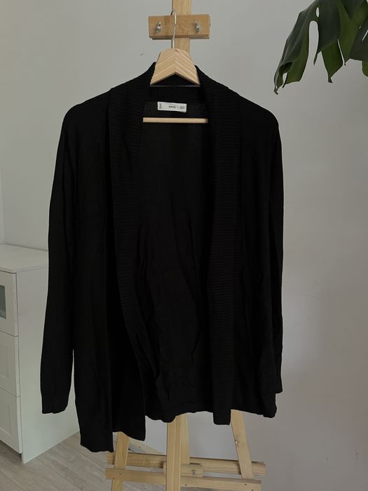 Długi czarny kardigan Mango S/36