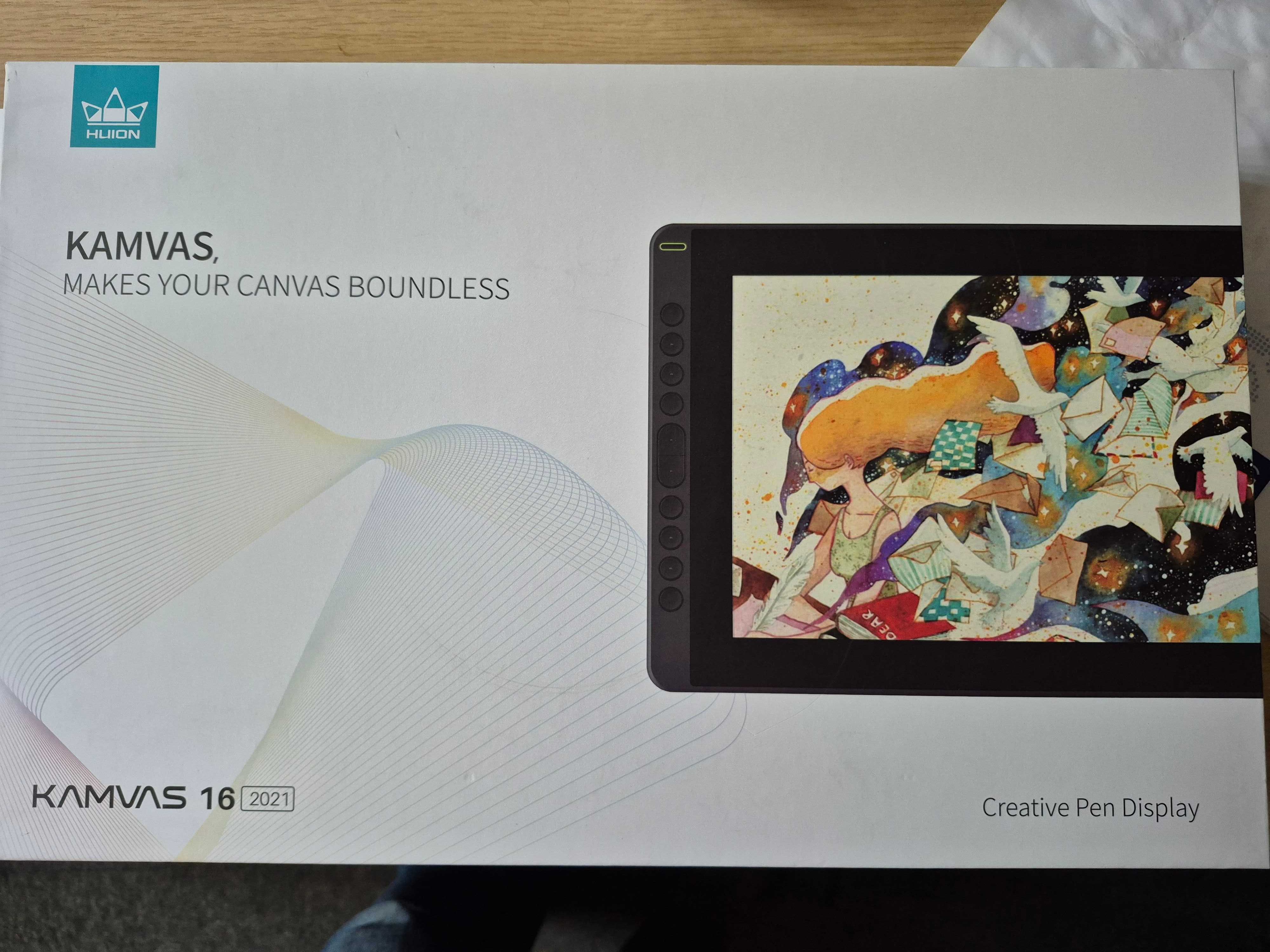 Tablet graficzny LCD Huion Kamvas 16 2021 FHD IPS 5080lpi 15,6" Czarny