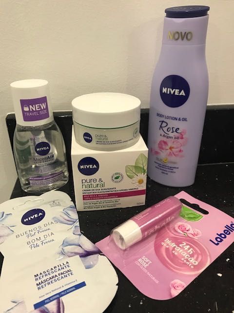Limpeza Micellar + Máscara + Creme Rosto + Loção Hidra + Batom Nivea