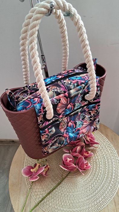 24h Organizer  Obag Mini +kieszeń zewnętrzna sztywna góra Suwak serce