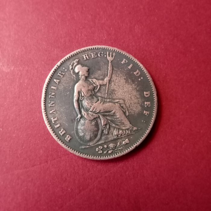 meio centavo vitoriano 1853  cobre