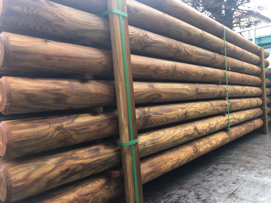 Paliki Palisada Okrąglaki Wałki Toczone Bale 10x200 Obrzeża Pod Wymiar