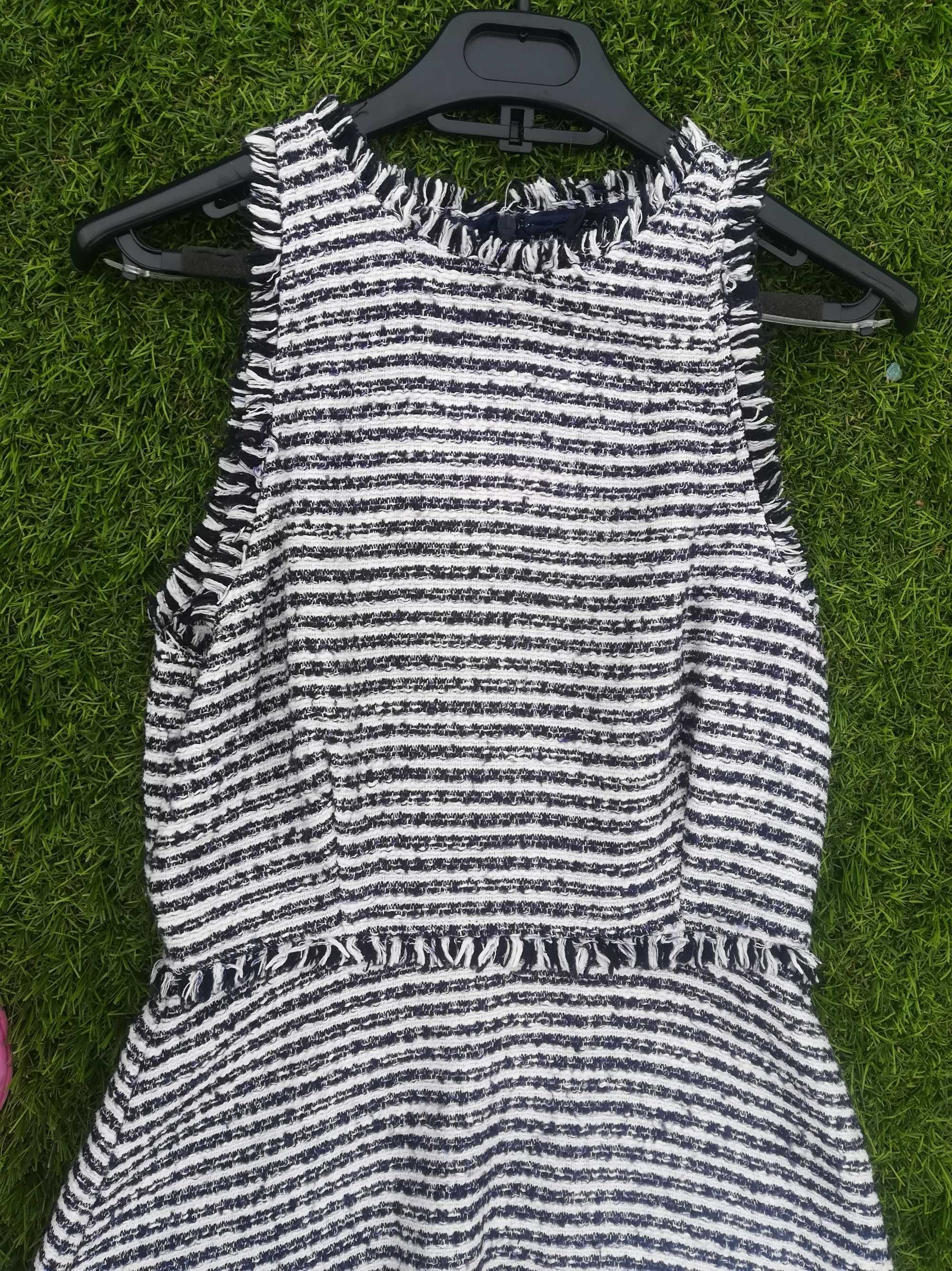 Vestido Riscas Zara XS