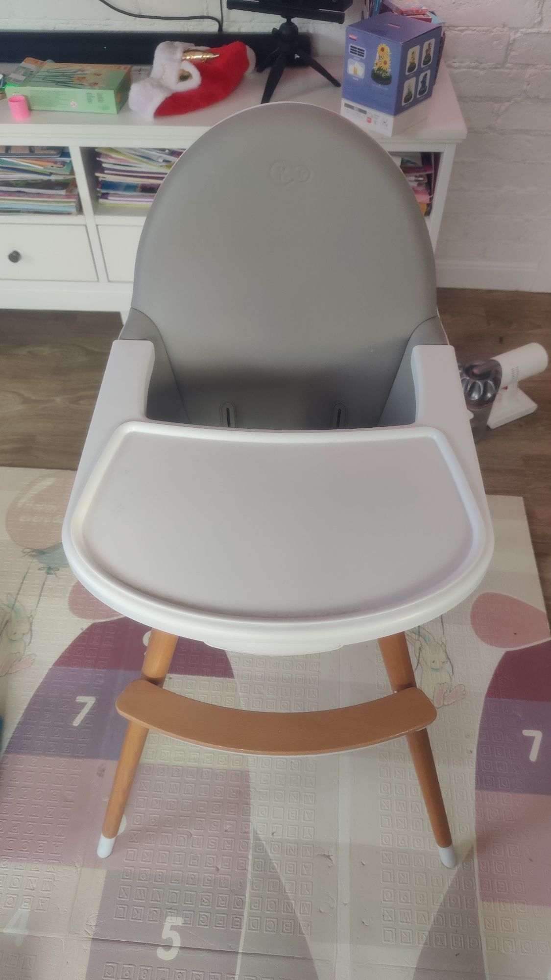 Kinderkraft Fini Krzesełko Do Karmienia 2w1 Grey