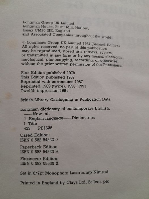 Longman Dictionary of Contemporary English