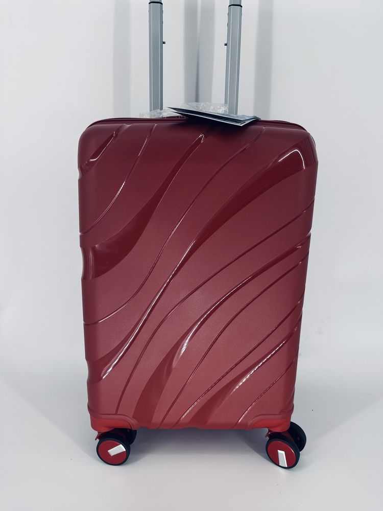 Nowa walizka kabinowa 55/40/20 polipropylen RGL PP5 bordowa