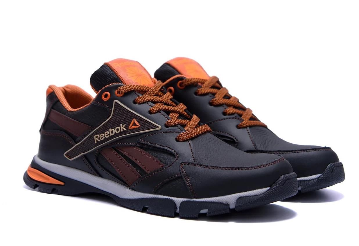 Модные мужские кроссовки reebok из натуральной кожи весенние