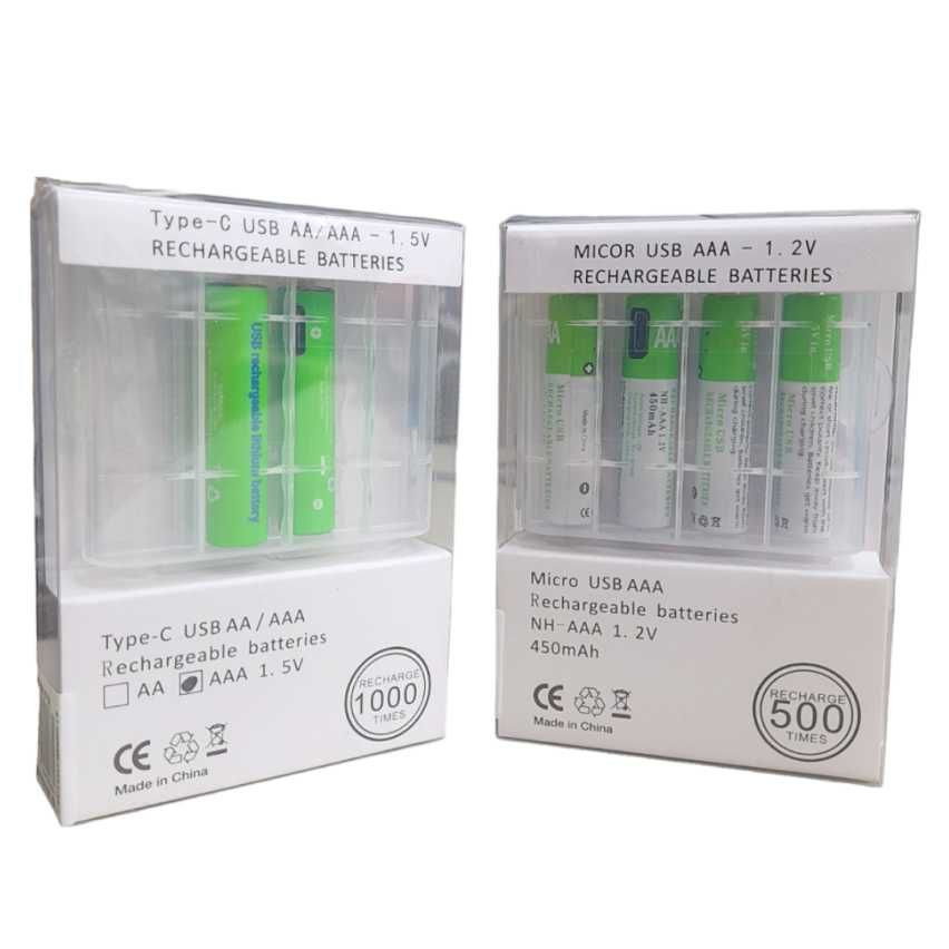 Pilhas Recarregáveis AAA - 450 mAh e 1.2 V