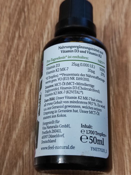 Witamina D3 K2 w kroplach